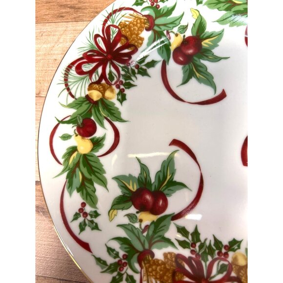 Baum Bros Formalities Christmas Decorative Plate 8" Fine China Made In China - Picture 2 of 4